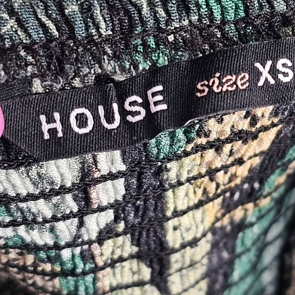 House Tropical Leopard Print Spaghetti Strap Mini Dress Sz XS - Picture 9 of 10